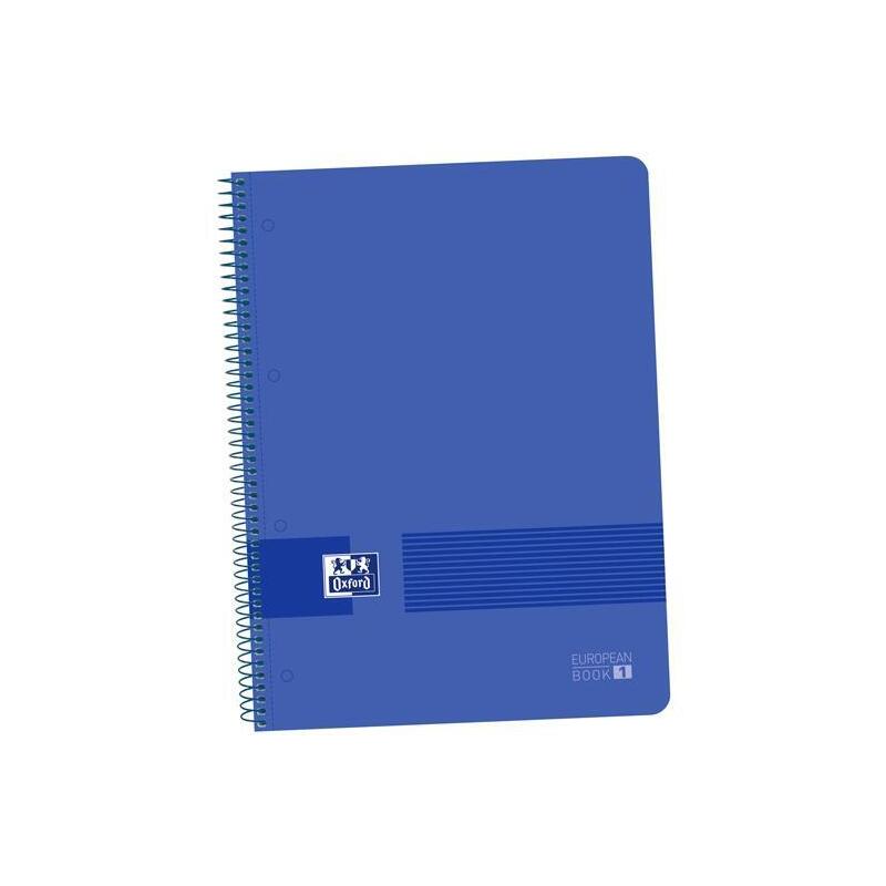 Oxford Live&Go Cuaderno Europeanbook 1 Espiral 80h 5x5 T/Plástico A4+ Azul Marino -5u-