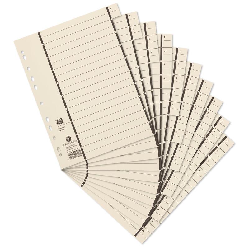 Oxford Trennblatt A4 Con Perforation De Kraftkarton 100uds