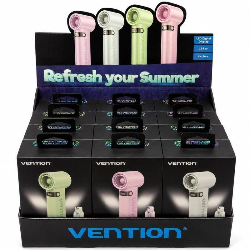 Pack 12 Ventiladores De Mano Vention Pbe-Pack2 100 Velocidades