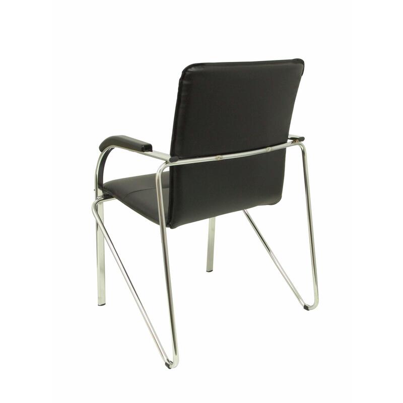 Pack 2 Sillas Balsa Similpiel Negro Estructura Cr