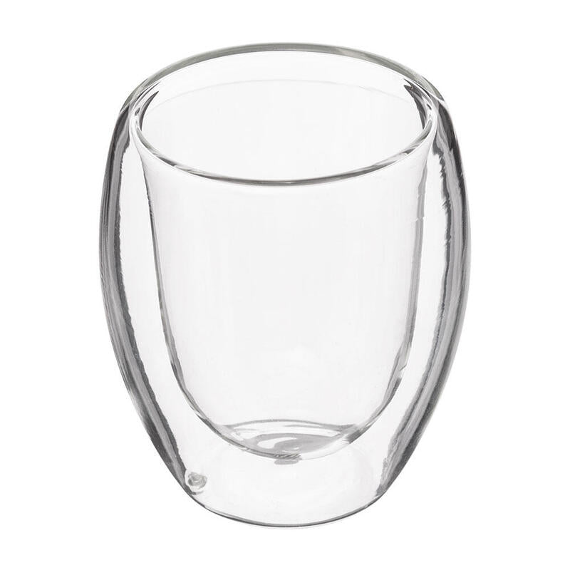 Pack 2 Unid. Tazas De Cafe De Cristal Doble Pared 7cl