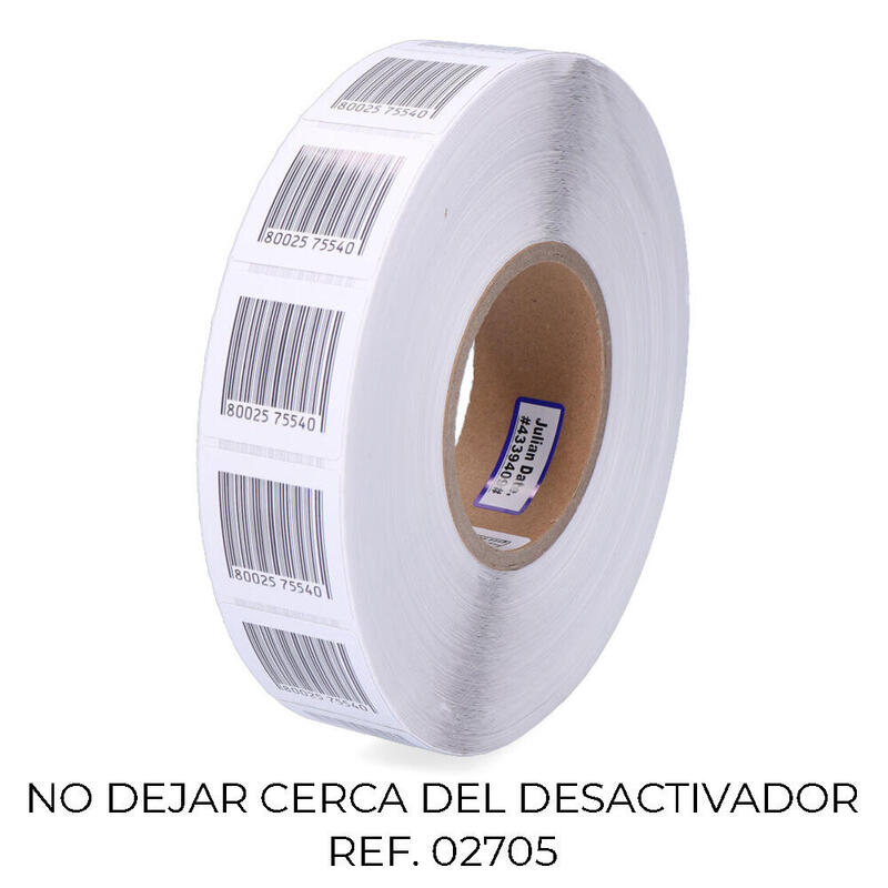 Pack 2000 Etiquetas Anti Robo 410 Blanca Código De Barras 7909949 Checkpoint