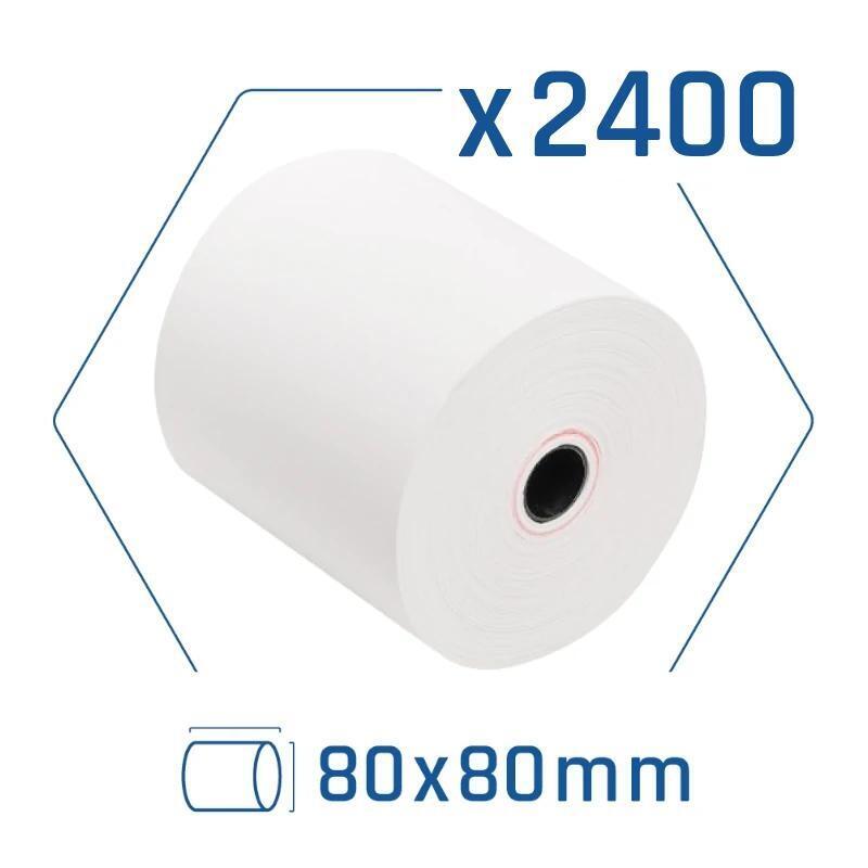 Pack 2400 Rollos Papel Térmico Sin Bpa 80x80mm