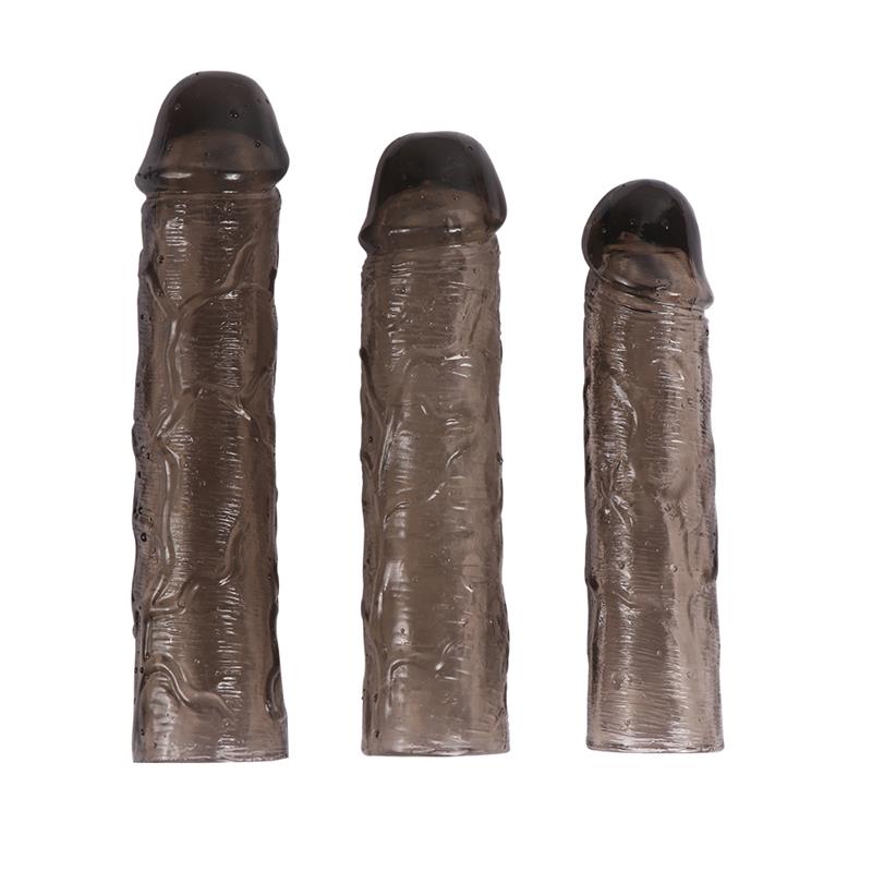 Pack 3 Fundas Para El Pene Alex Color Negro