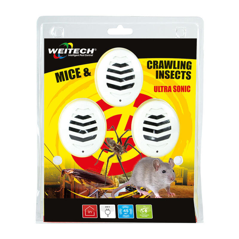 Pack 3 Unid.. Repelente De Plagas Ultrasónico Weitech