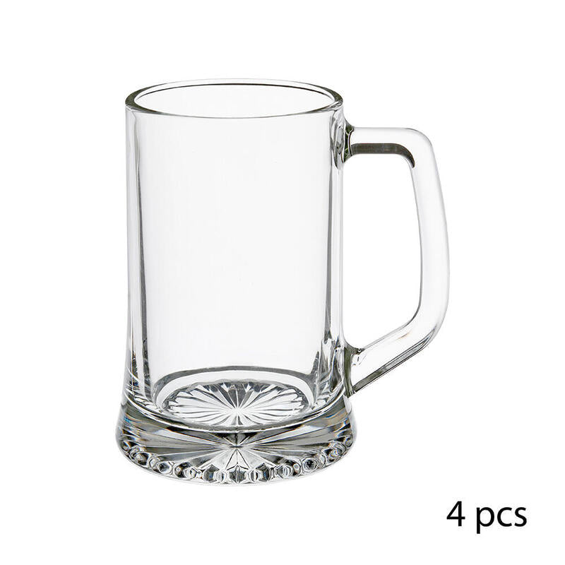 Pack 4 Jarras De Cerveza De Cristal 32cl