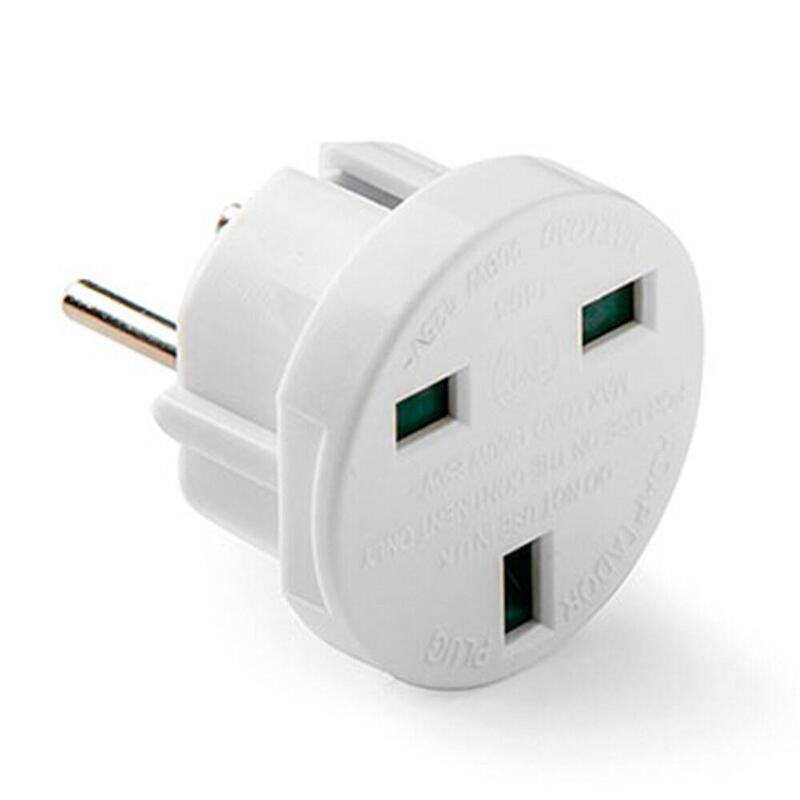 Pack De 10 Unidades - Adaptador Europeo - Inglés, 7,2a 1250 V, Blanco
