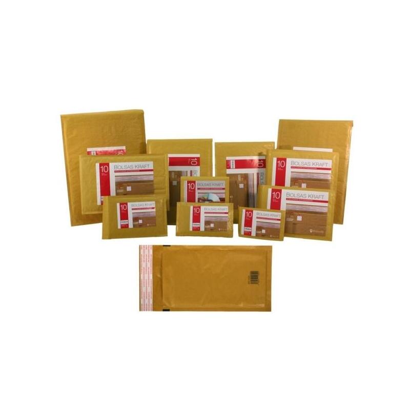 Pack De 10 Unidades Bismark Bolsa Acolchada Kraft 180x165mm - Recubrimiento Interno De Laminas De Burbuja De Aire -