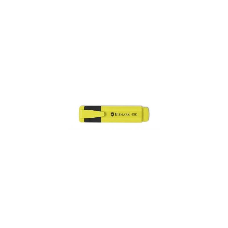 Pack De 10 Unidades Bismark Rotulador Fluorescente - Punta Biselada 1 - 5mm Aprox - Tinta Base De Agua - Color Amarillo