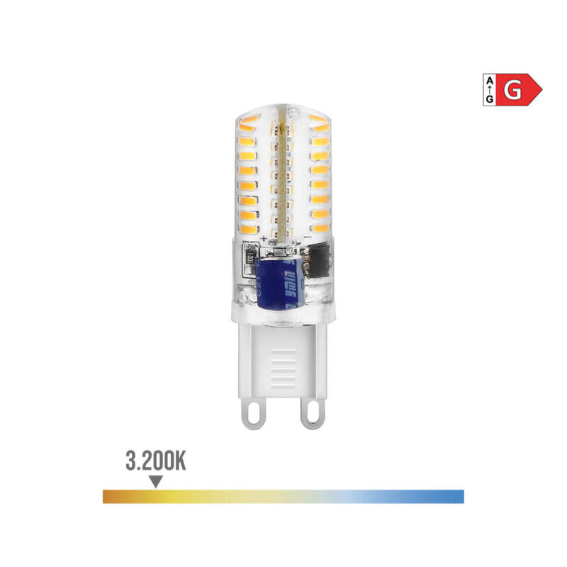 Pack De 10 Unidades - Bombilla G9 Silicona Led 2,5w 170lm 3200k Luz Calida Ø1,6x5cm Edm