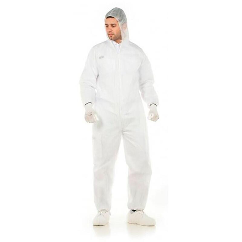 Pack De 10 Unidades - Buzo Desechable Blanco, Fabricado En Polipropileno, Talla M
