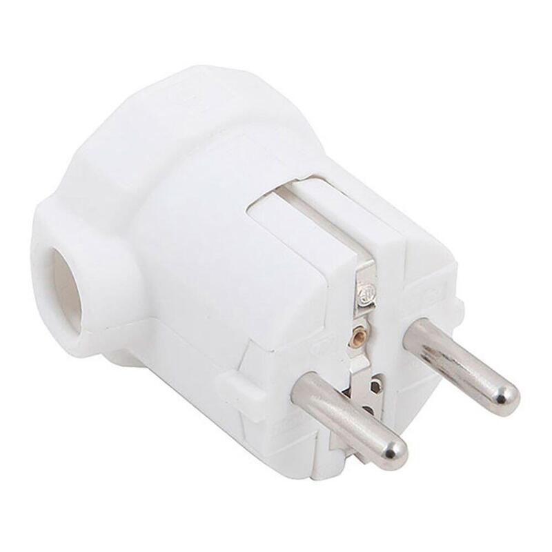 Pack De 10 Unidades - Clavija 2p+T, Schuko, 16a 250v~, Salida Lateral, Blanca