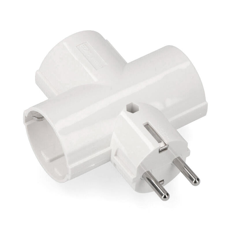 Pack De 10 Unidades - Clavija Triple Con Baquelita T/Tl 16a 250v (Retractilada) Edm
