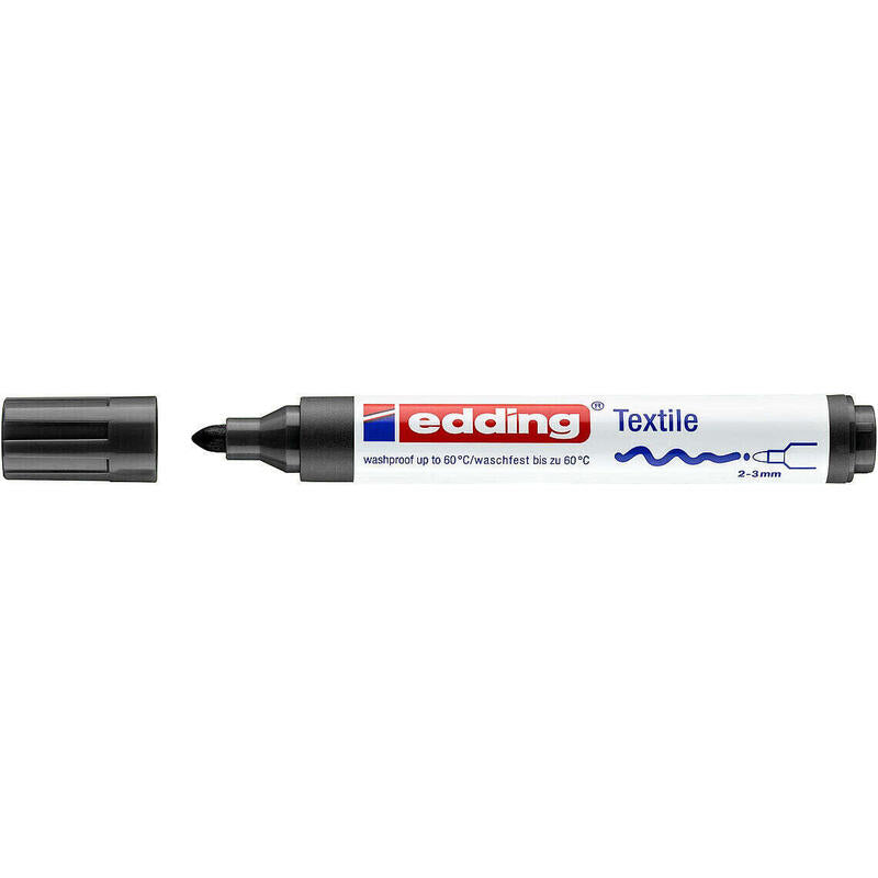 Pack De 10 Unidades Edding 4500 Rotulador Permanente Para Textil - Punta Redonda - Trazo Entre 2 Y 3mm - Olor Neutro -