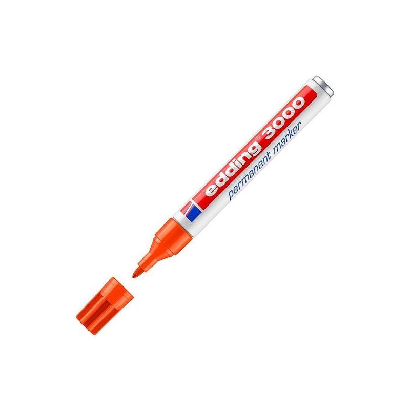 Pack De 10 Unidades Edding Marcador Permanente 3000 Naranja