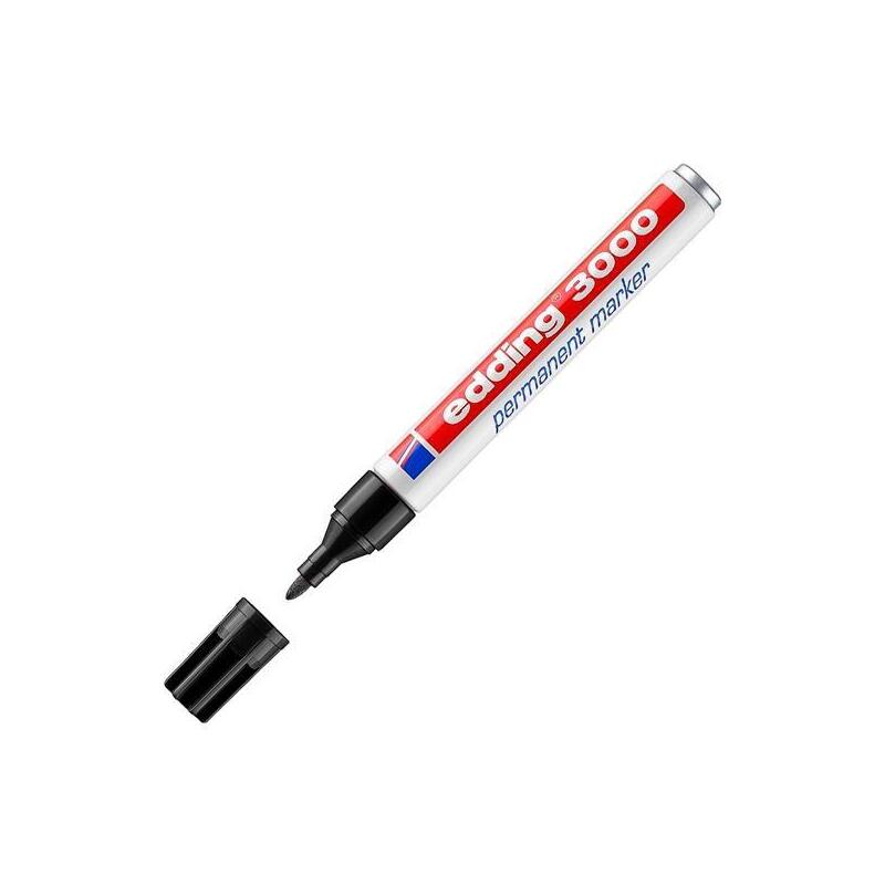 Pack De 10 Unidades Edding Marcador Permanente 3000 Negro
