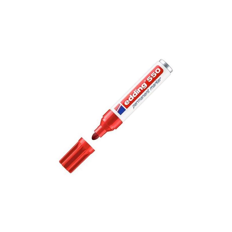Pack De 10 Unidades Edding Marcador Permanente 550 Rojo