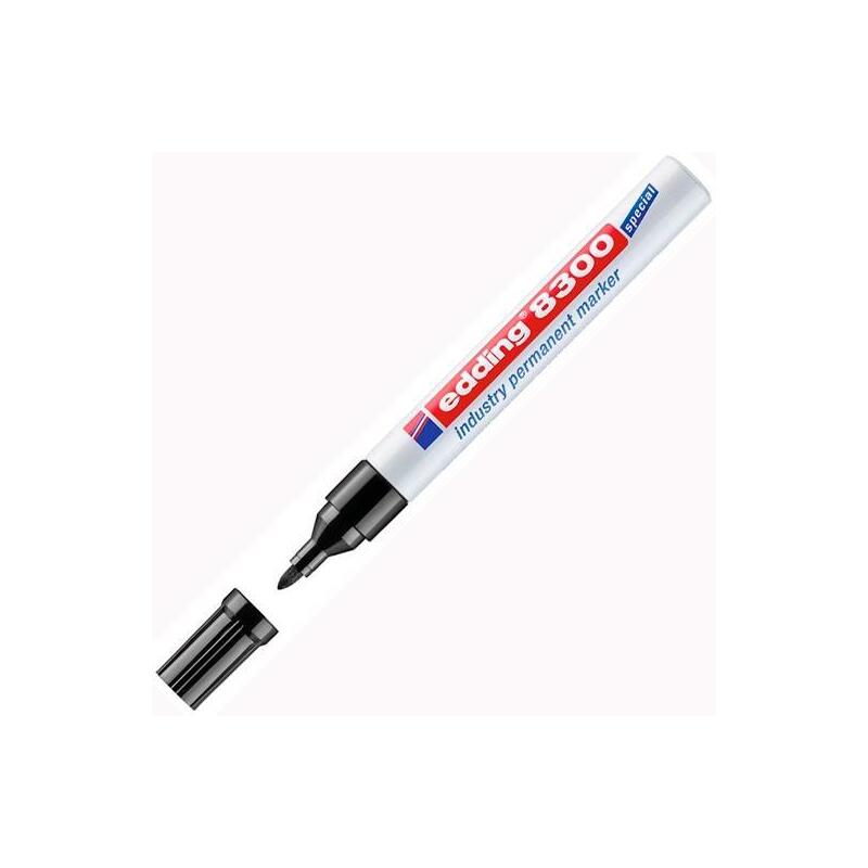 Pack De 10 Unidades Edding Marcador Permanente Industrial 8300 Negro