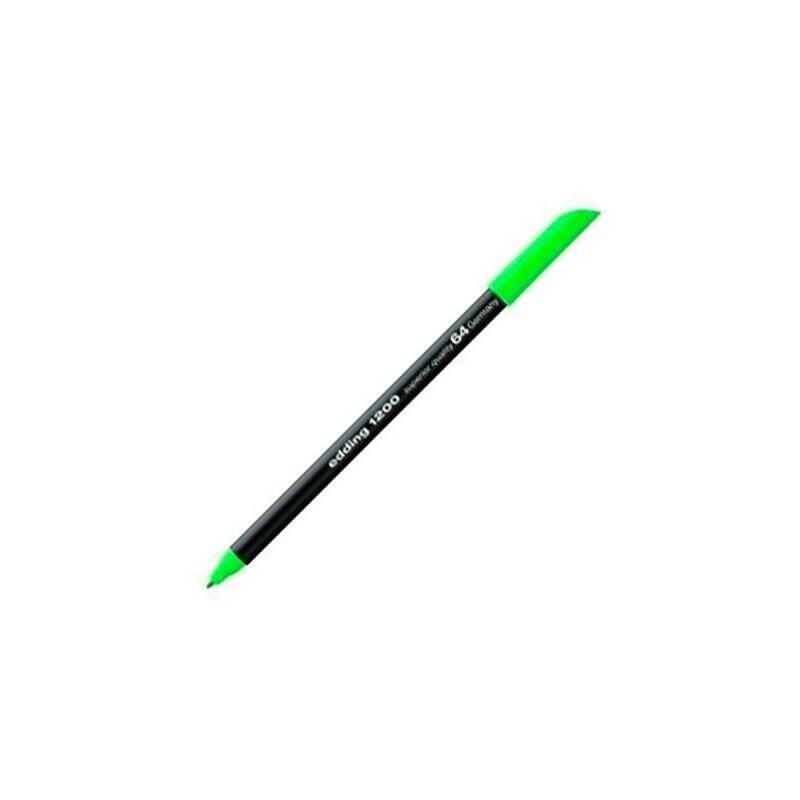 Pack De 10 Unidades Edding Rotulador Punta De Fibra 1200 Verde Neón