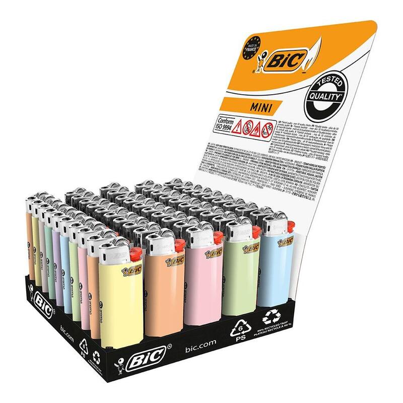 Pack De 10 Unidades - Encendedor Mini, De Piedra, Tonos Pastel, Colores Surtidos