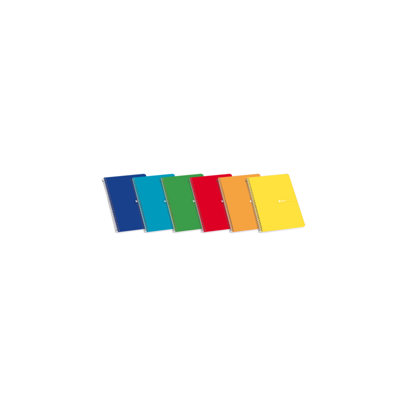 Pack De 10 Unidades Enri Cuaderno Espiral Tapa Blanda 8º 4x4 80 Hojas - Diseño Compacto - Tapa Flexible - Cuadricula De