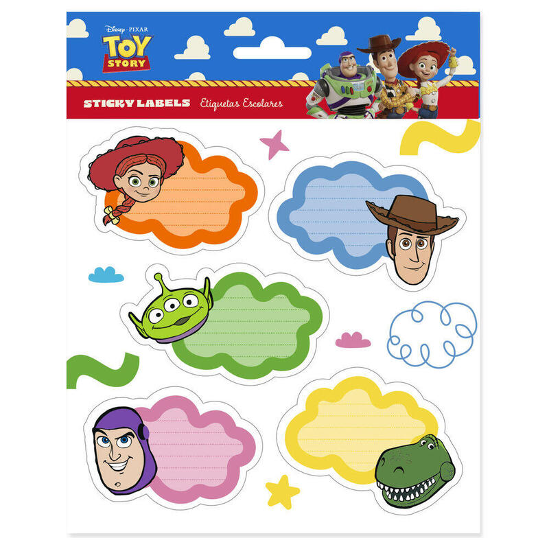 Pack De 10 Unidades - Etiquetas Adhesivas Premium Toy Story Disney Pixar
