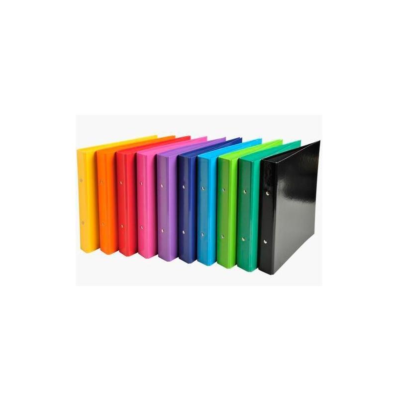Pack De 10 Unidades Exacompta Carpeta 2 Anillas 25mm Iderama A5 Cartón Forrado En Papel Colores Surtidos