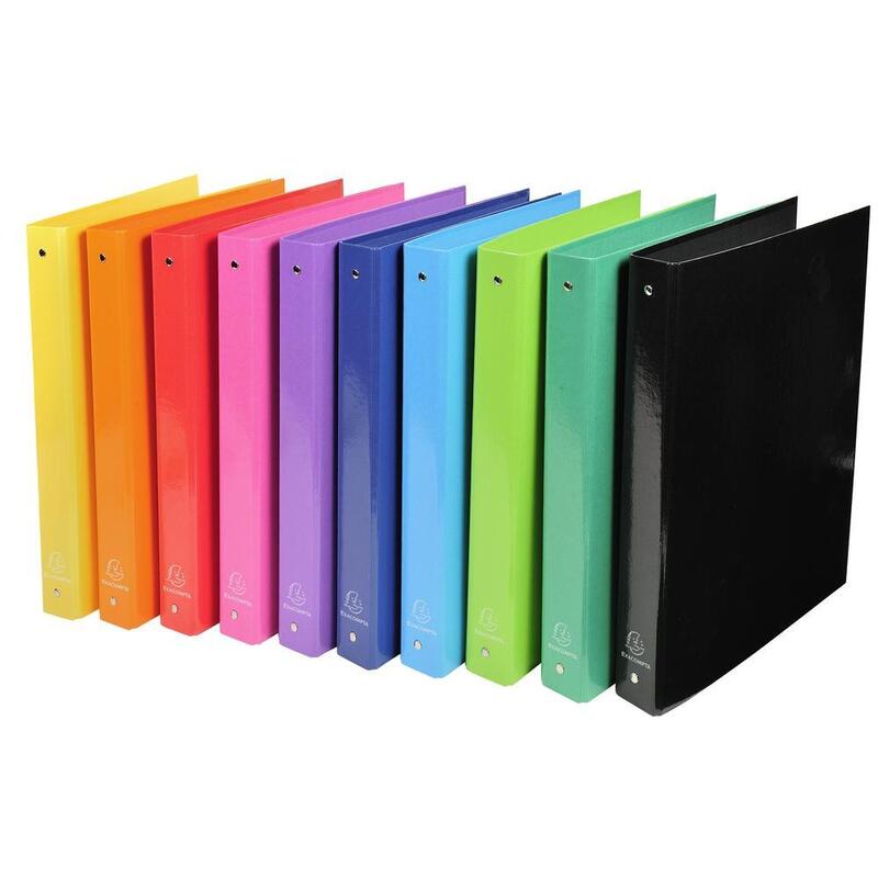 Pack De 10 Unidades Exacompta Carpetas 4 Anillas Carton Forrado A4 En Papel Colores Surtidos