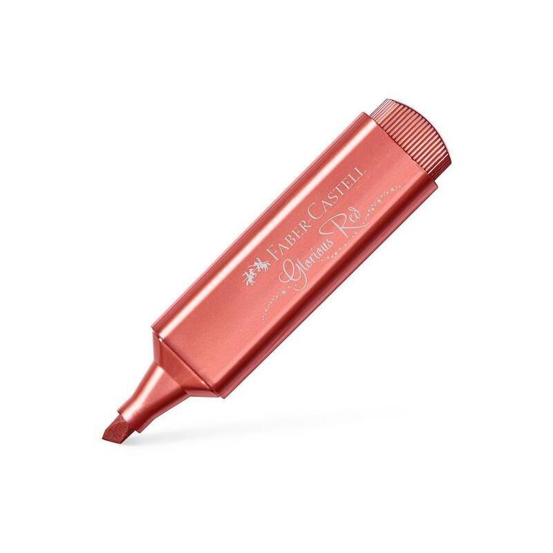 Pack De 10 Unidades Faber - Castell Marcador Textliner 46 Metálico Rojo