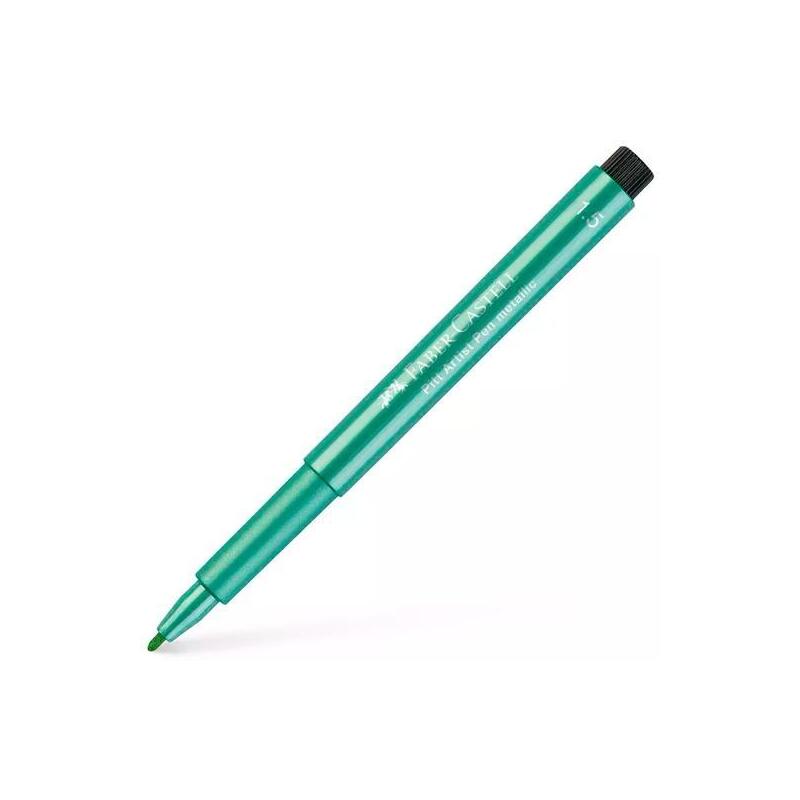Pack De 10 Unidades Faber Castell Rotulador Pitt Artist Pen Metallic Verde Metálico