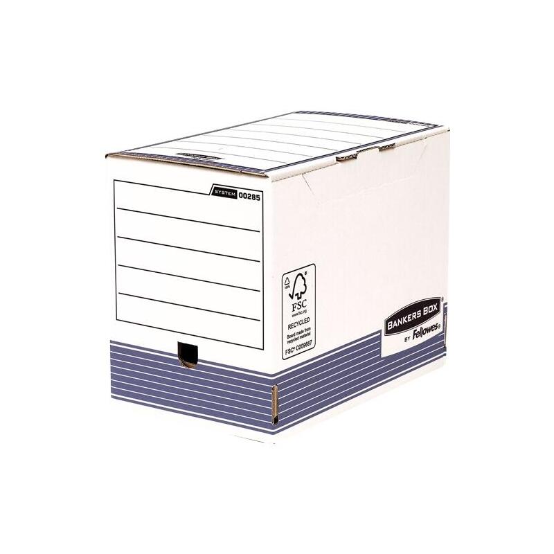 Pack De 10 Unidades Fellowes Bankers Box Caja De Archivo Definitivo 200mm A4 - Montaje Automatico Fastfold - Carton Reciclado Certificacion Fsc