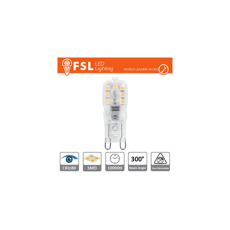Pack De 10 Unidades G9 - 2.2w 4000k 235lm >300º 48x16x12mm Cri80 Ac-230v