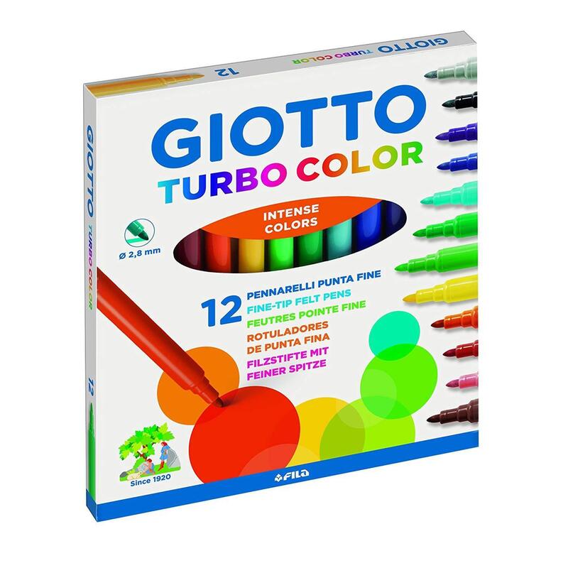 Pack De 10 Unidades Giotto Rotuladores Turbo Color Surtidos Estuche 12 Ud