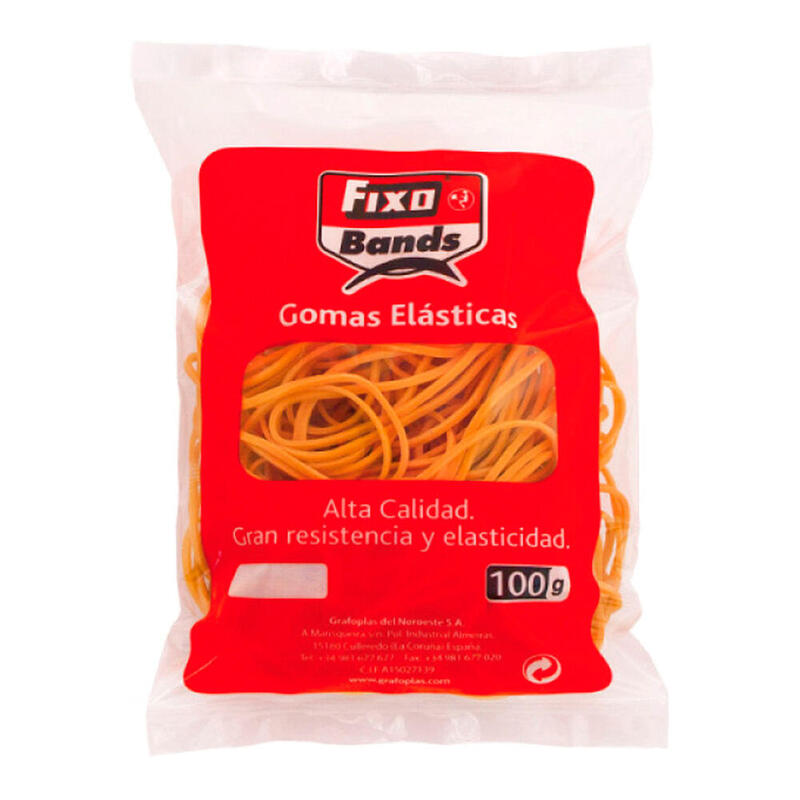 Pack De 10 Unidades - Gomas Elásticas Fixo Bolsa 100g. 2mm X 12cm