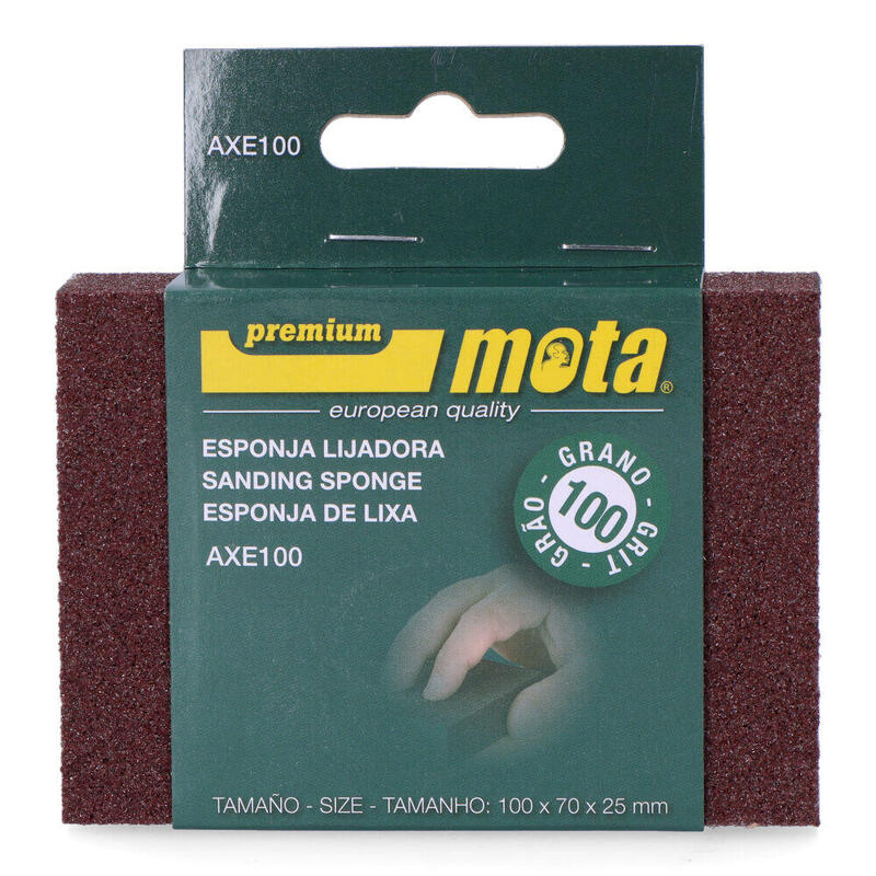 Pack De 10 Unidades - Lija Esponja Oxido De Aluminio Grano 100 Axe100 Mota