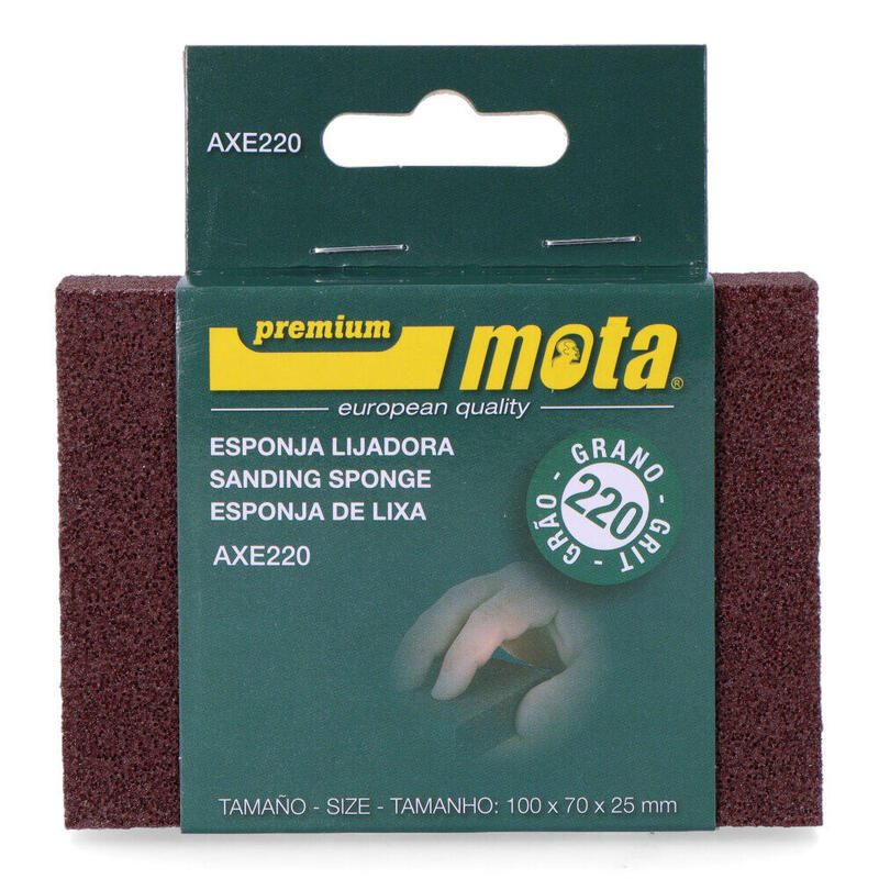 Pack De 10 Unidades - Lija Esponja Oxido De Aluminio Grano 220 Axe220 Mota