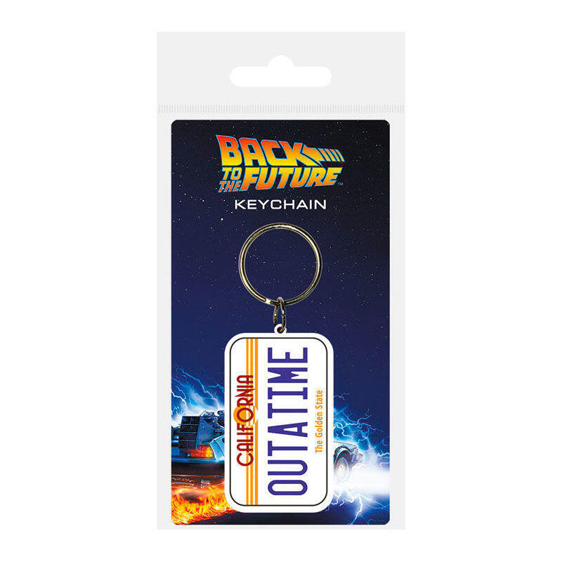 Pack De 10 Unidades - Llavero Rubber Matricula Regreso Al Futuro