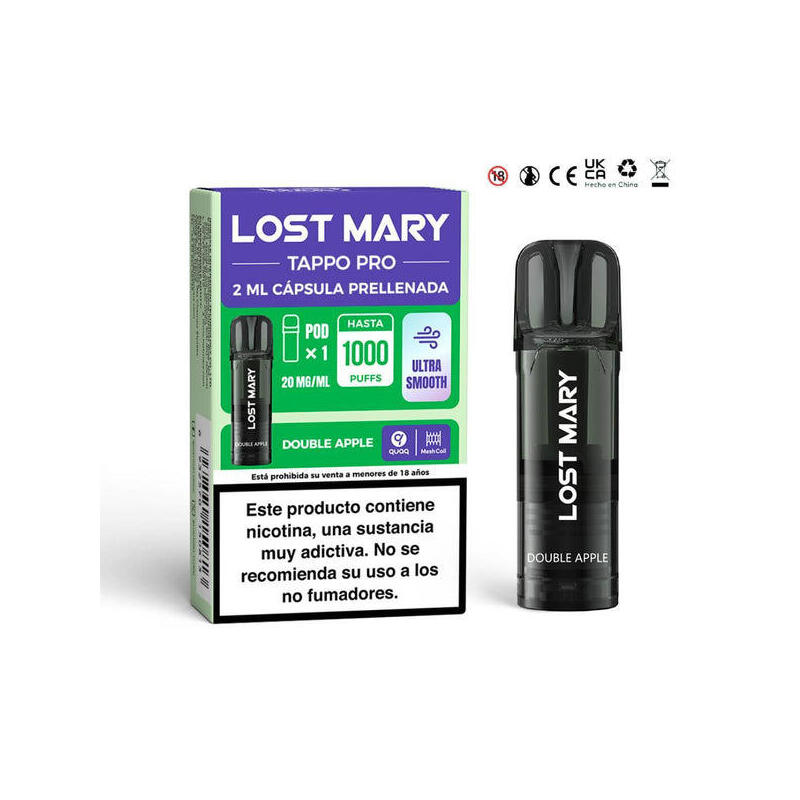 Pack De 10 Unidades Lost Mary Tappo Pro 2mlx1 2% Double Apple