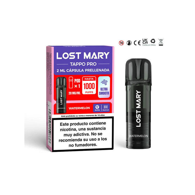 Pack De 10 Unidades Lost Mary Tappo Pro 2mlx1 2% Watermelon