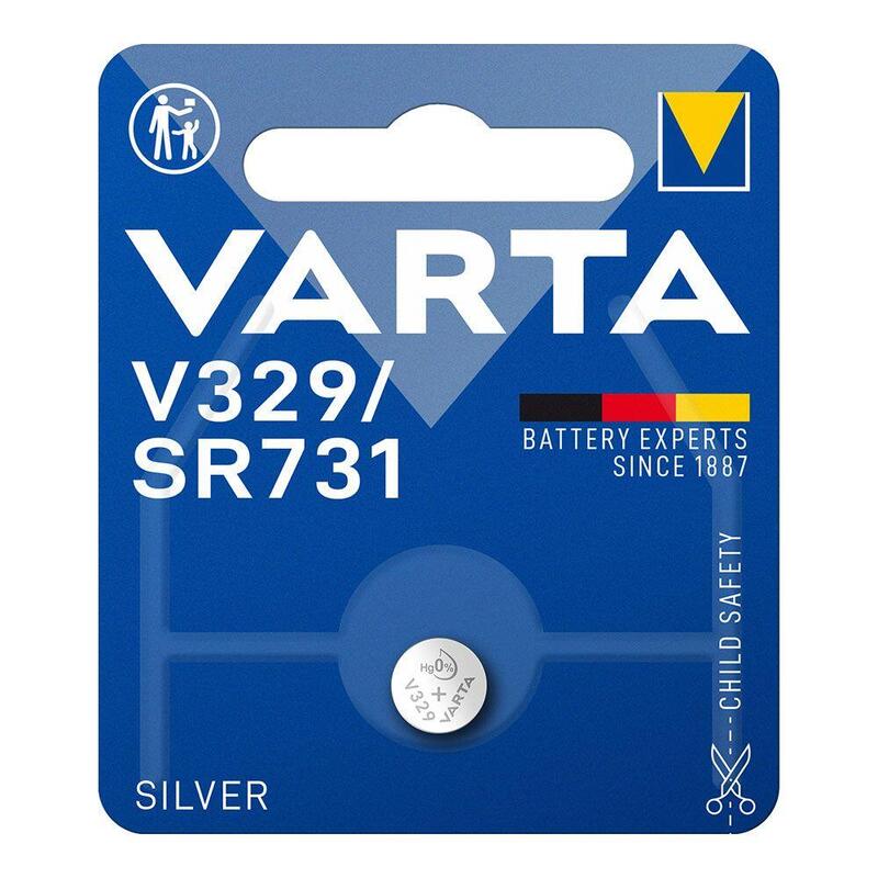 Pack De 10 Unidades - Micro Pila De Botón Silver Sr731 - V329 1,55 V Ø7,9 X 3,1 Mm, Blister