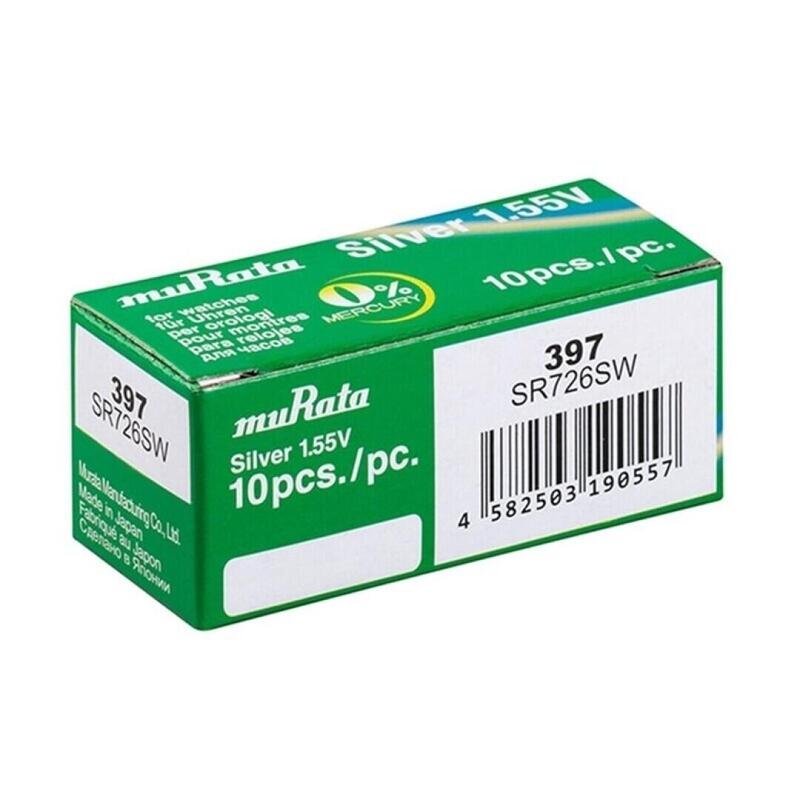 Pack De 10 Unidades Murata Pila Oxido Plata (397) Sr726sw Blister*1 10 Pilas