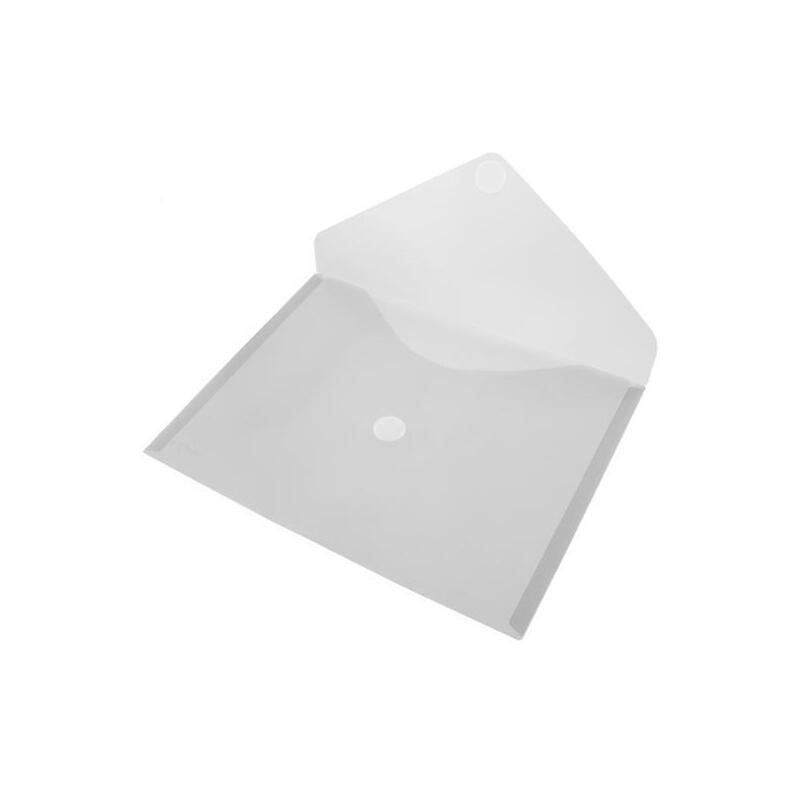 Pack De 10 Unidades Office Box Carpeta Sobre Cierre C/Velcro Classic A4+ Apaisado Plástico Cristal Translúcido