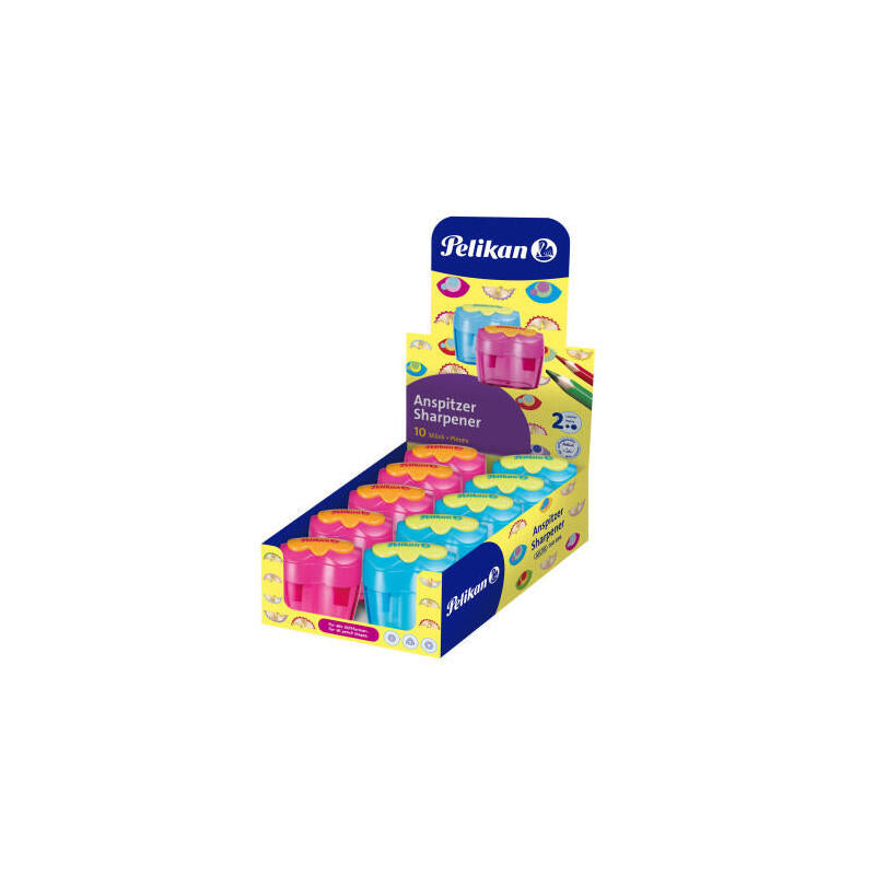 Pack De 10 Unidades Pelikan Expositor De 10 Sacapuntas Flower