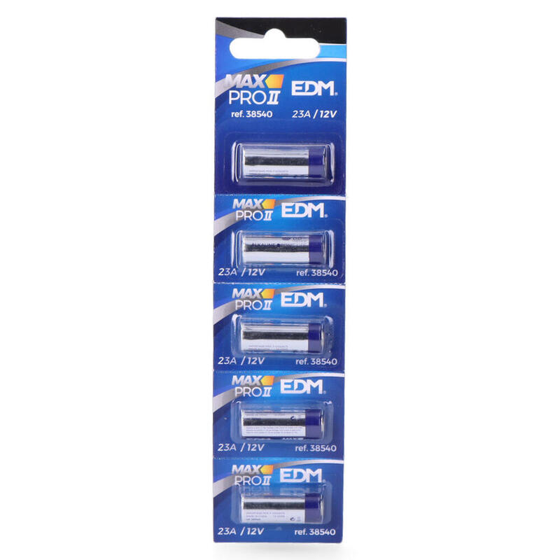Pack De 10 Unidades - Pila Alkalina Edm Max-Pro 23a 12v Mando A Distancia Ø10,3x28,5mm