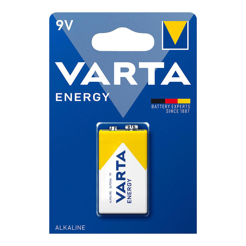 Pack De 10 Unidades - Pila Alkalina Energy 6lr61- 9 V (Blister 1 Unid.) 26,5 X 17,5 X 48,5 Mm