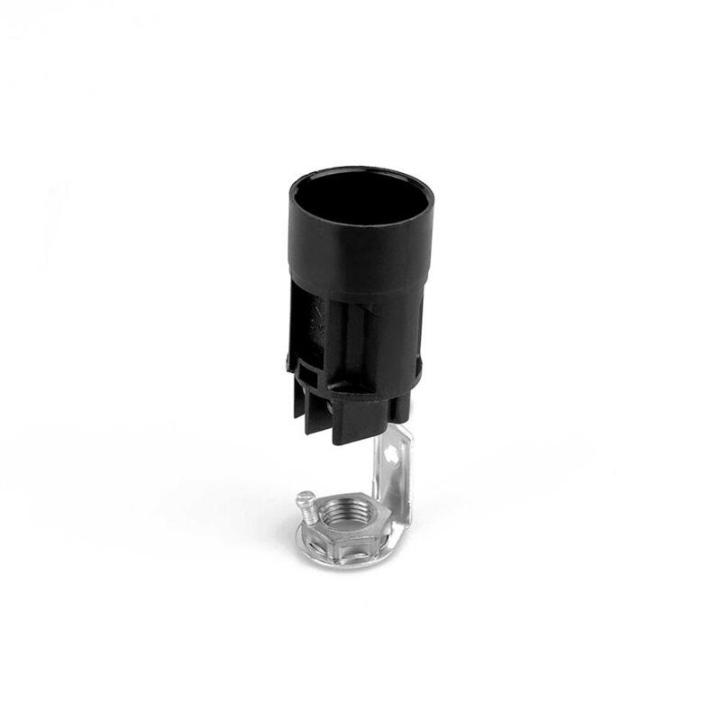 Pack De 10 Unidades - Portalámparas Vela E14 Con Soporte 65 Mm Negro Ø23,5 X 41,5 Cm