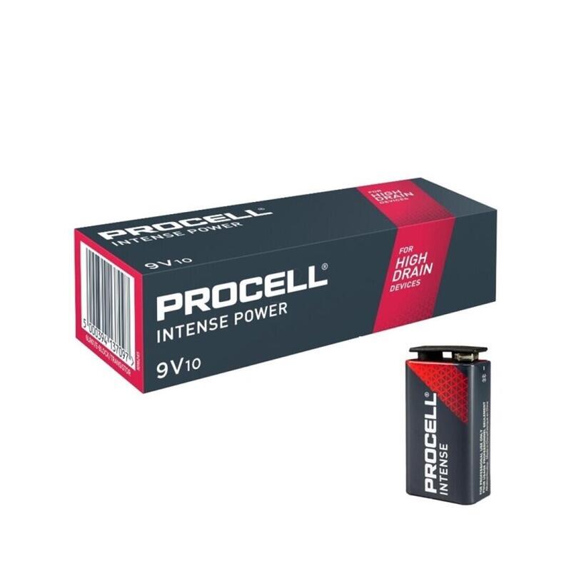 Pack De 10 Unidades Procell Intense Power Alcalina Lr61 9v Caja*10 10 Pilas