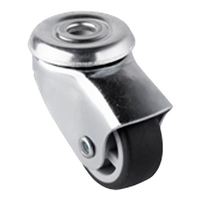 Pack De 10 Unidades - Rueda Mobiliario Emily, Sin Freno, Goma Gris, Agujero Pasante Ø8,2 Mm, Ø30 Mm