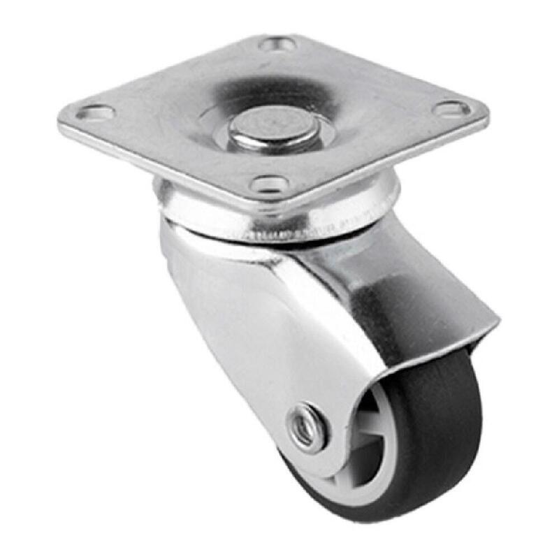 Pack De 10 Unidades - Rueda Mobiliario Emily, Sin Freno, Goma Gris, Placa 42 X 42 Mm, Ø30 Mm