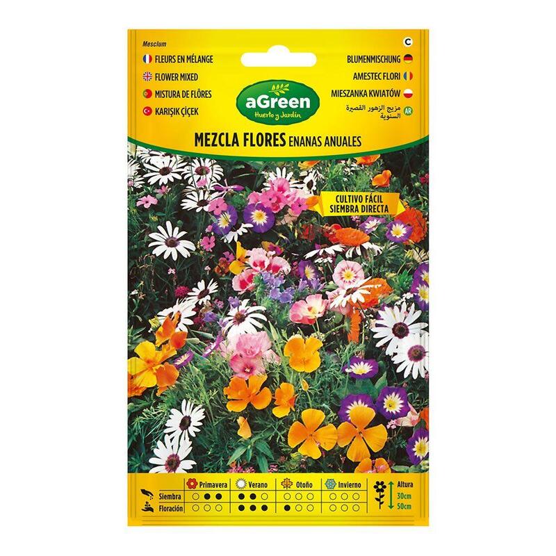 Pack De 10 Unidades - Sobre Con Semillas De Flores Mezcla Enanas Anuales